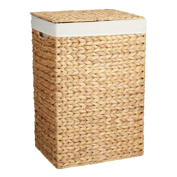 Natural Water Hyacinth Laundry Hamper, Small, Paper, sold by At Home | At Home
