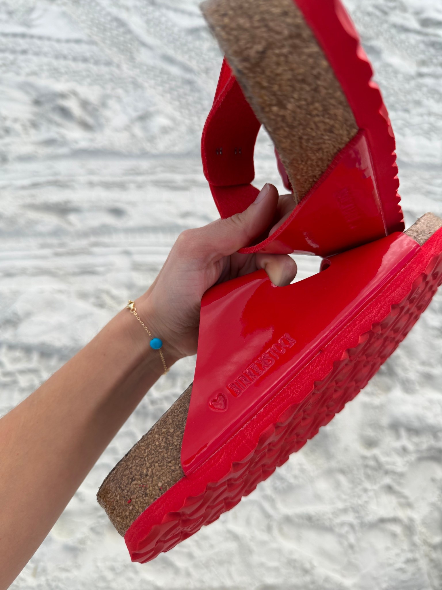 [1/16/26] new Birkenstocks in the cutest color 🍒 ❤️the Arizona Birko-Flor Patent in Patent Cherry, wearing EU36 (slightly large, I’m a size US6) and my mom is wear EU38

#LTKSeasonal