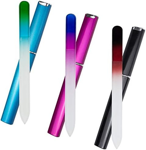 3 Pack Glass Nail File, EAONE Nail Files for Natural Nails, Fingernail files with Case, Double Si... | Amazon (US)