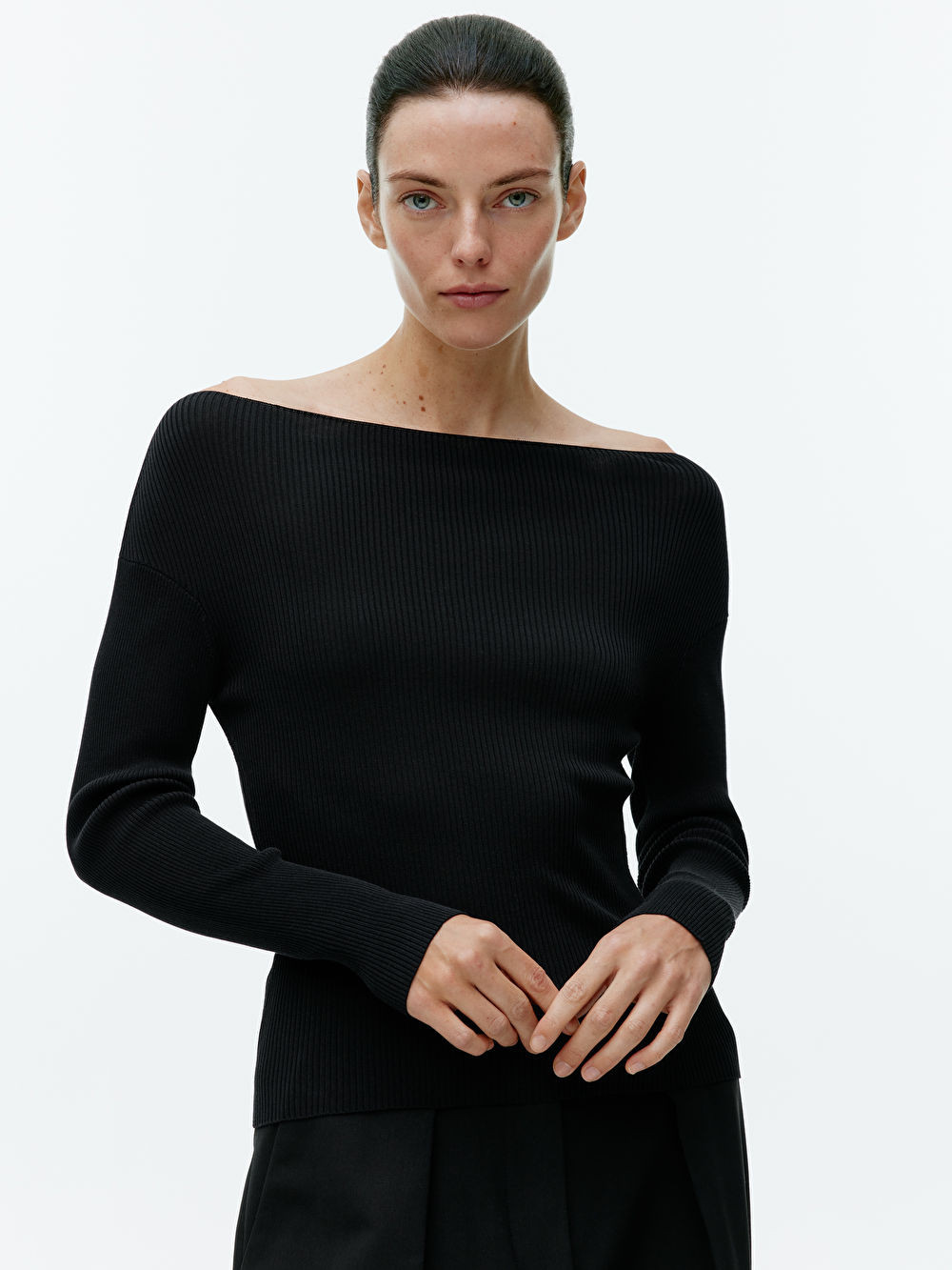Boat-Neck Rib Top | ARKET (US&UK)