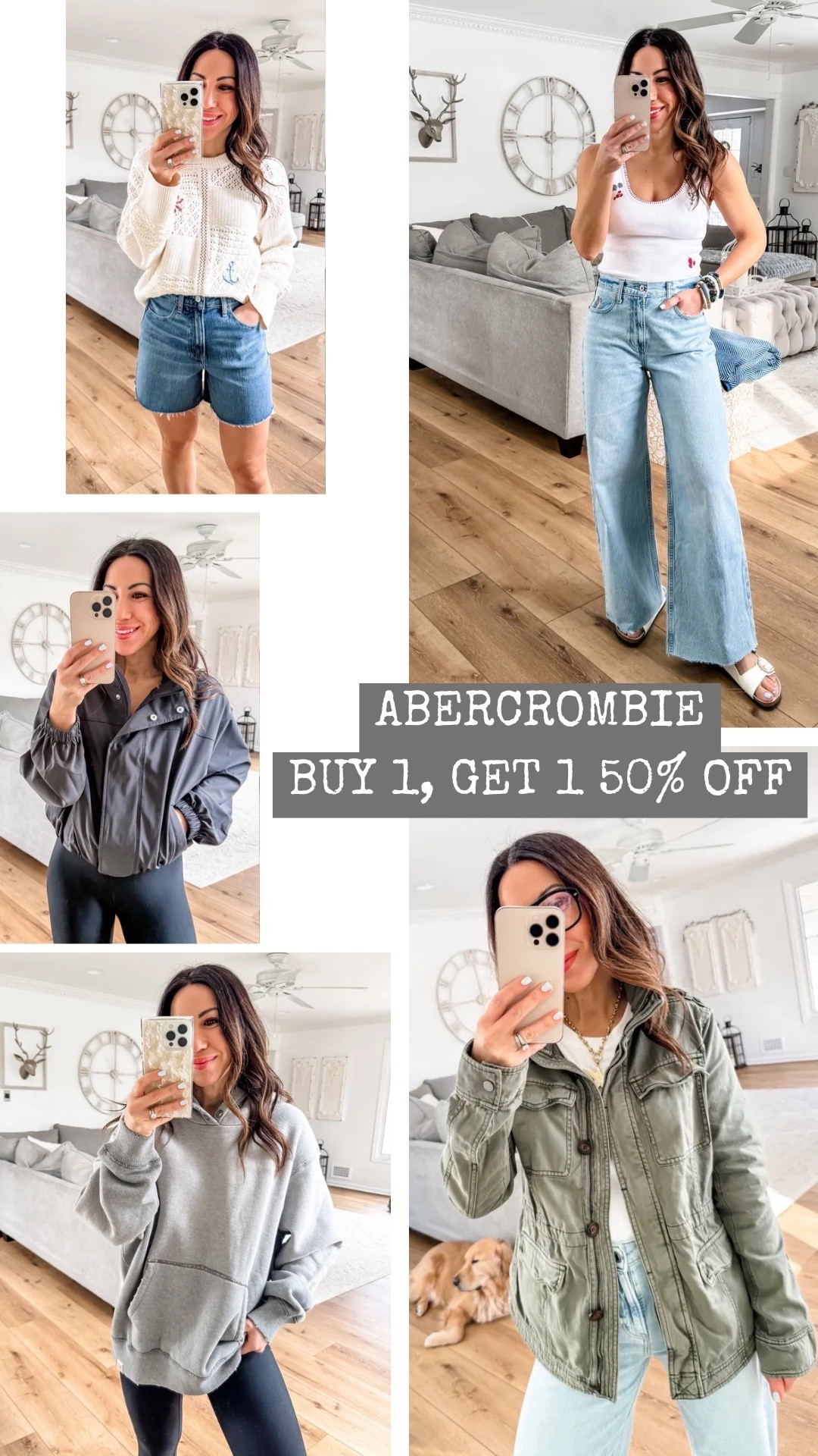Abercrombie, buy one get one 50% off

#LTKOver40 #LTKPetite #LTKSaleAlert