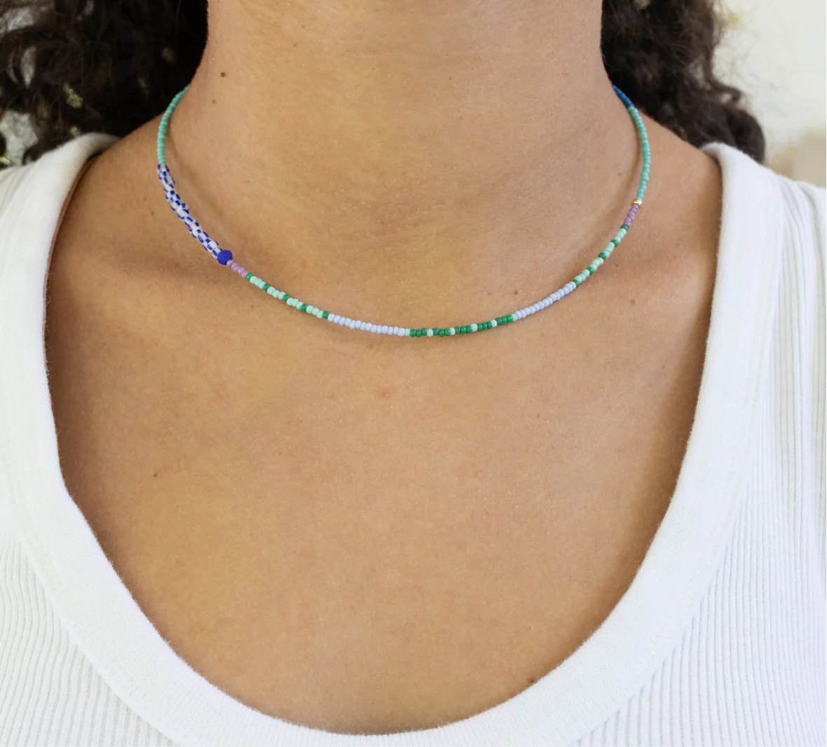 Riptide Tiny Beaded Necklace | Erin McDermott Jewelry