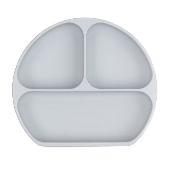 Bumkins Silicone Grip Dish - Gray | Target