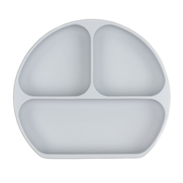 Bumkins Silicone Grip Dish - Gray | Target
