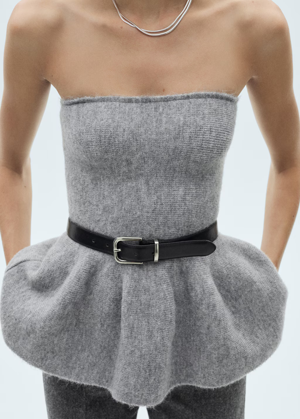 Strapless knitted top - Women | MANGO United Kingdom | MANGO (UK)