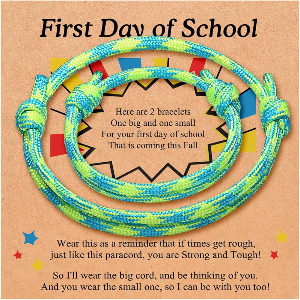 PINKDODO First Day of School Bracelet Back to School Gifts Mommy and Me Bracelets Mother Son Brac... | Amazon (US)