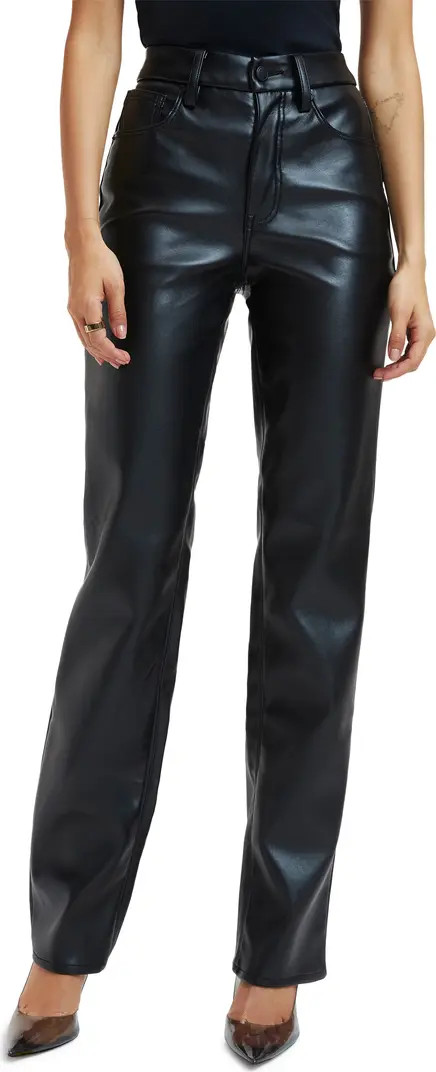 Good American Better Than Leather Faux Leather Good Icon Pants | Nordstromrack | Nordstrom Rack