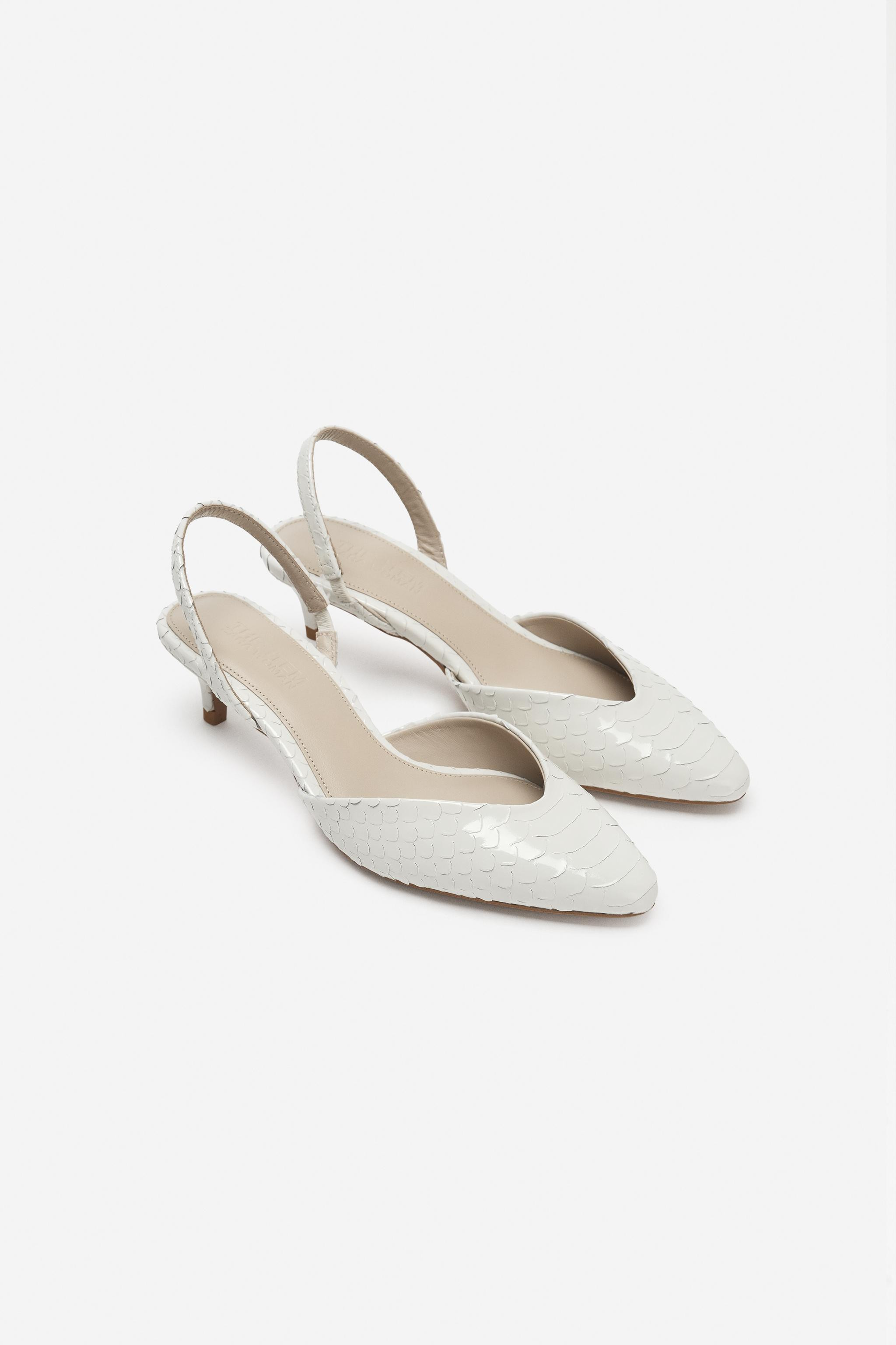 LEATHER KITTEN HEEL SHOES - THE ITEM ZARA WOMAN | Zara US