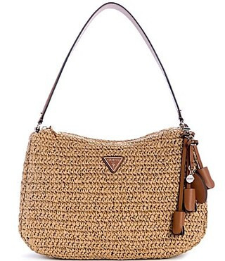 Guess Ofelia Hobo Woven Straw Shoulder Bag - Natural Cognac | Dillard's