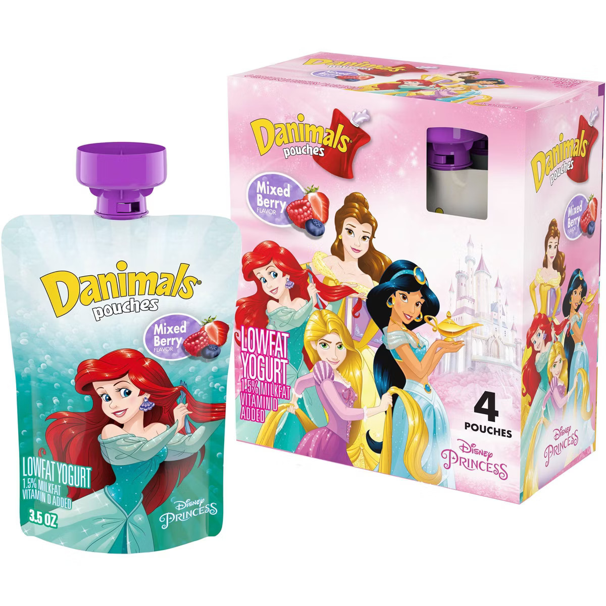 Danimals Mixed Berry Blast Kids' Squeezable Yogurt - 4ct/3.5oz Pouches | Target