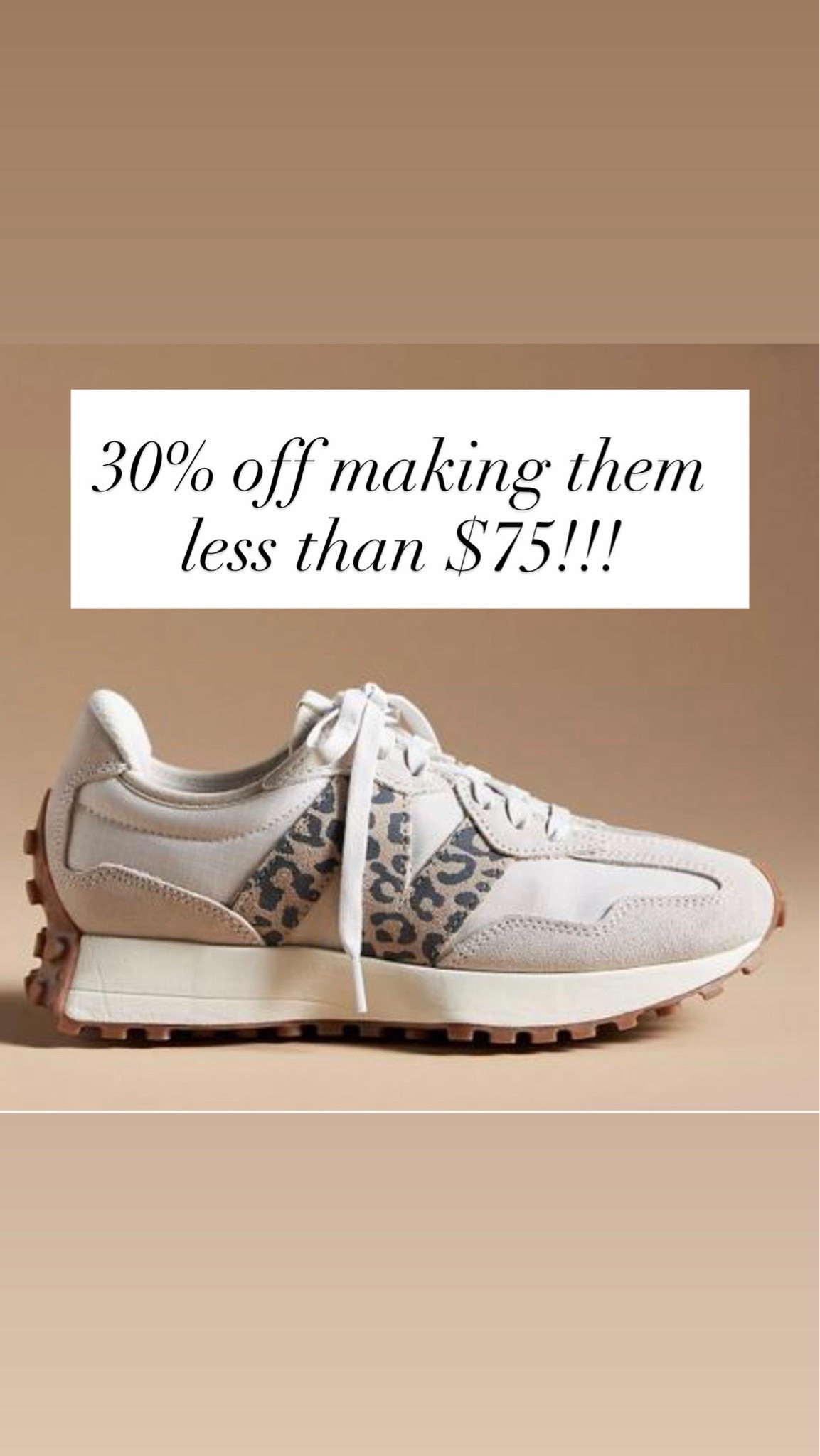 30% off fall styles at Anthro!! These leopard New Balance 327 are trending!!

#LTKSaleAlert #LTKmomlife #LTKfitnessgoals