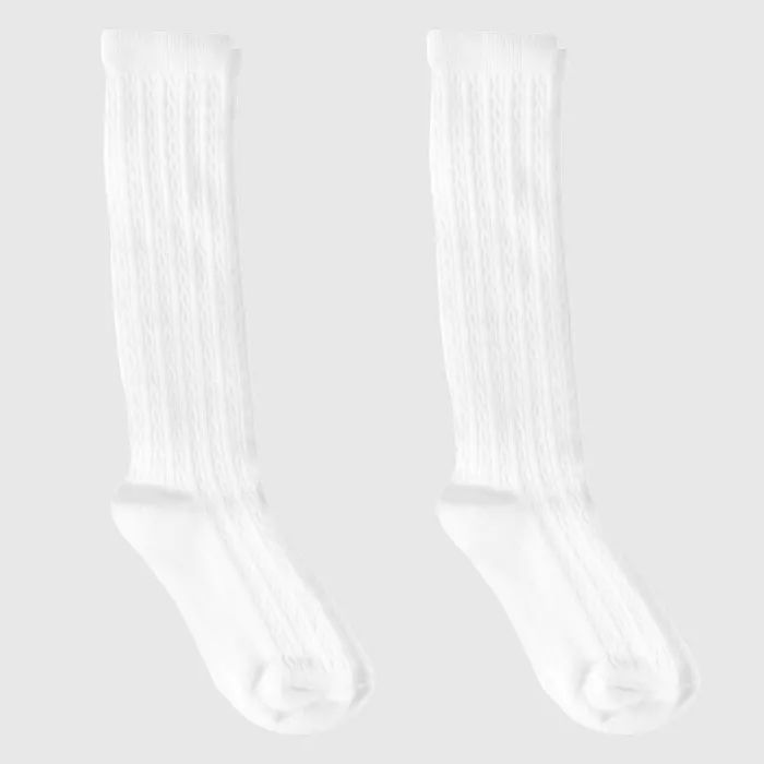 Girls' Knee-High Socks 2pk - Cat & Jack™ White | Target