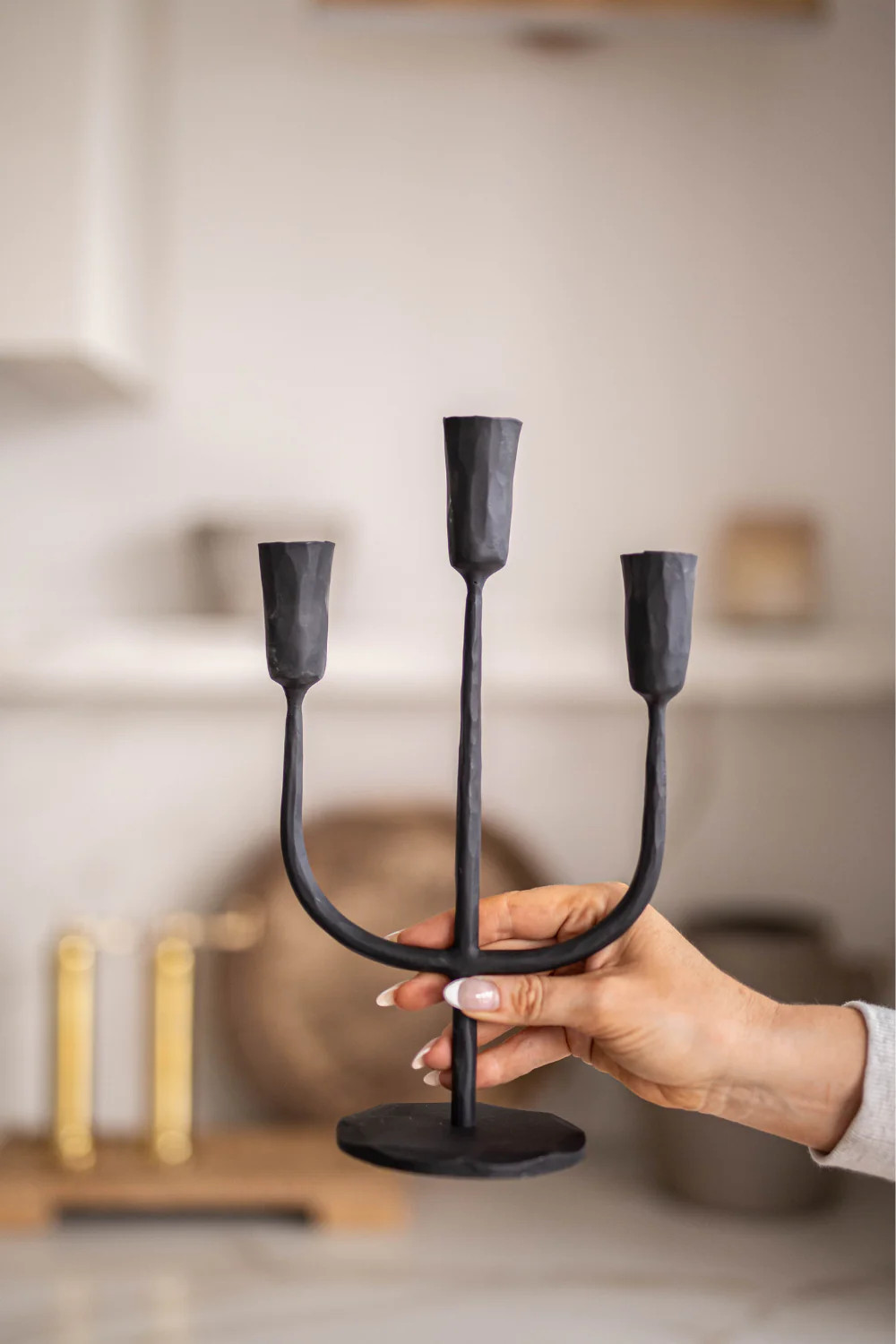 Iron 3 Arm Candelabra Small | Luxe B Co