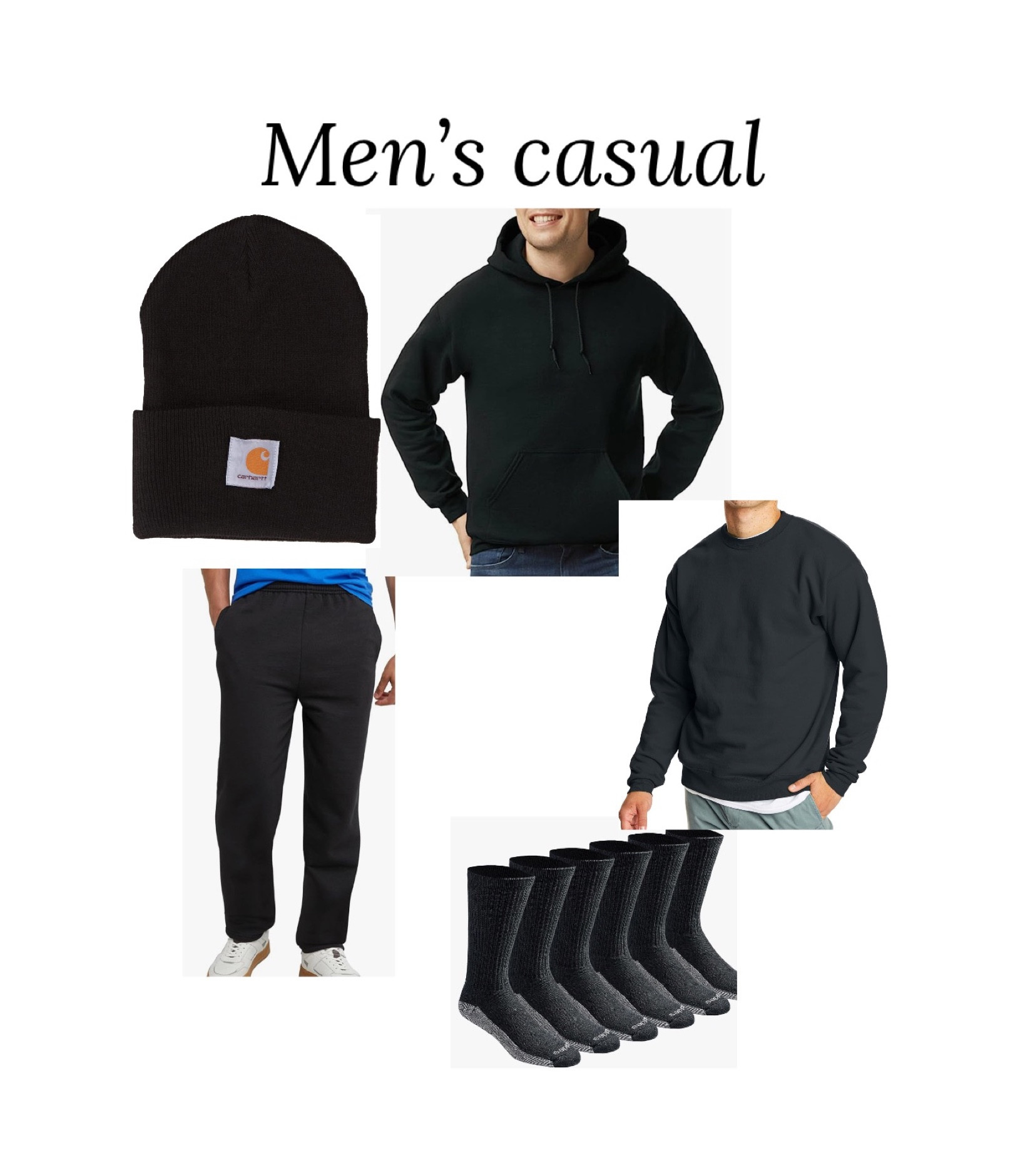 Mens hoodie, men’s sweatshirt, men’s sweatpants, men’s beanie , men’s socks , men’s casual winter outfit , men’s tech gloves, winter gloves 

#LTKfindsunder50 #LTKmens