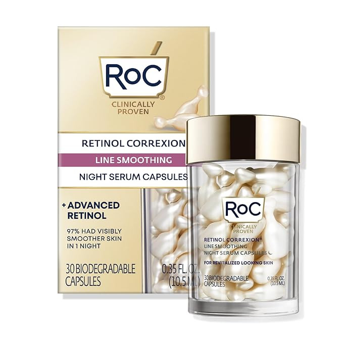 RoC Retinol Correxion Night Serum Capsules – Advanced Anti-Aging Treatment, Clinically Proven t... | Amazon (US)