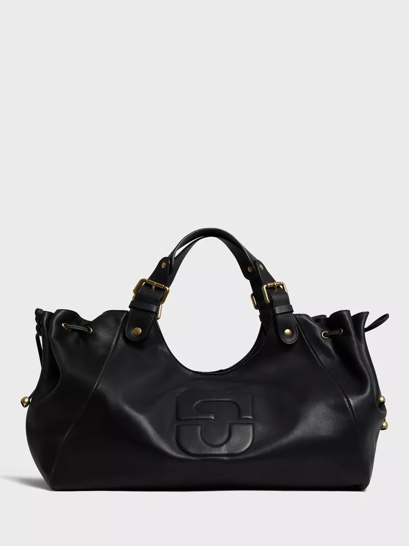 Gerard Darel Chiara Leather Bag, Black | John Lewis (UK)