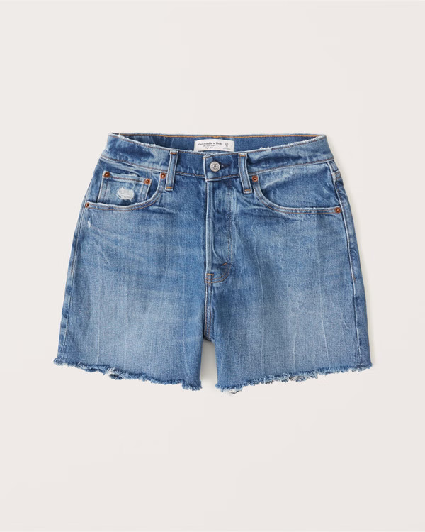 Curve Love High Rise Dad Shorts | Abercrombie & Fitch (US)
