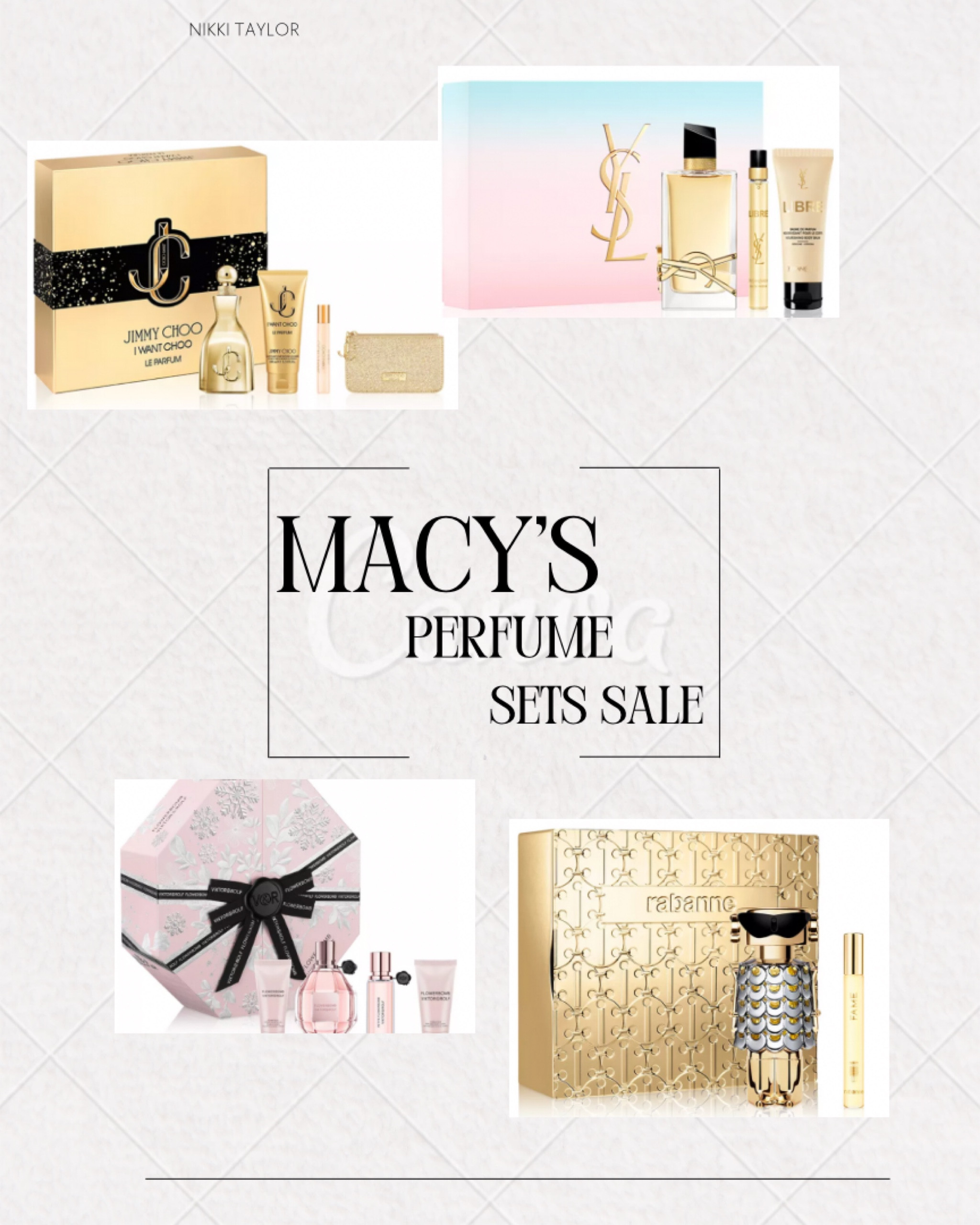 Perfume gift sets that smell SO good! #macys #perfume #perfumeset #jimmychoo #ysl #pacorabanne #viktor&rolf

#LTKGiftGuide #LTKSaleAlert