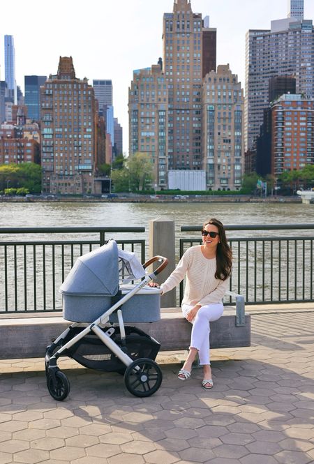 UppaBaby VISTA stroller, perfect for NYC streets.  Abercrombie jeans, size 26.  YSL slides.

#LTKbump #LTKbaby #LTKfamily