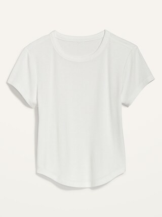 Short-Sleeve UltraLite Cropped Rib-Knit T-Shirt for Women | Old Navy (US)