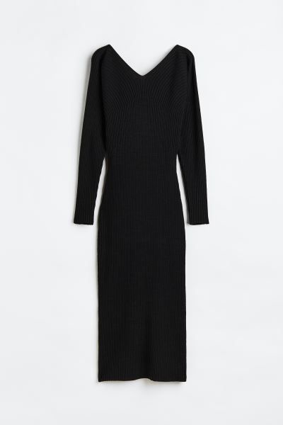 Cashmere-blend bodycon dress - Black - Ladies | H&M US | H&M (US + CA)