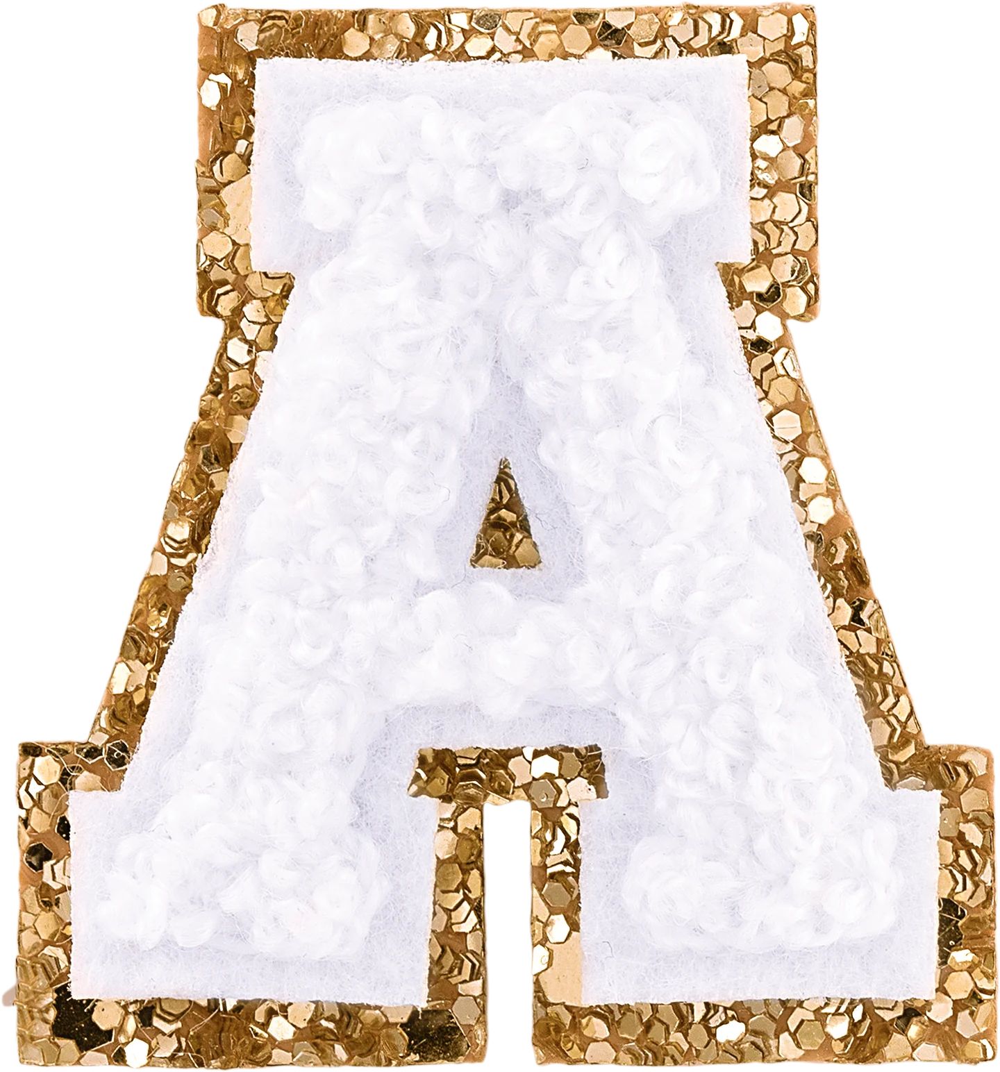 Blanc Mini Glitter Varsity Letter Patch | Stoney Clover Lane Patches | Stoney Clover Lane