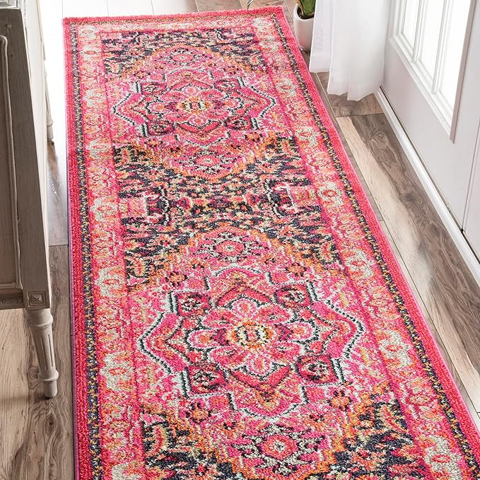 nuLOOM Vintage Mackenzie Runner Rug, 2' 6" x 6', Violet Pink | Amazon (US)