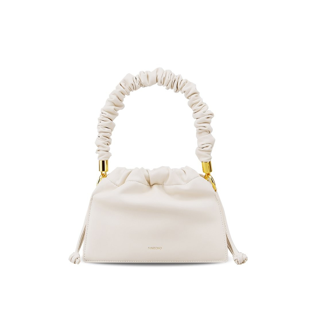 Drawstring Handbag - Ivory | SINBONO INC.