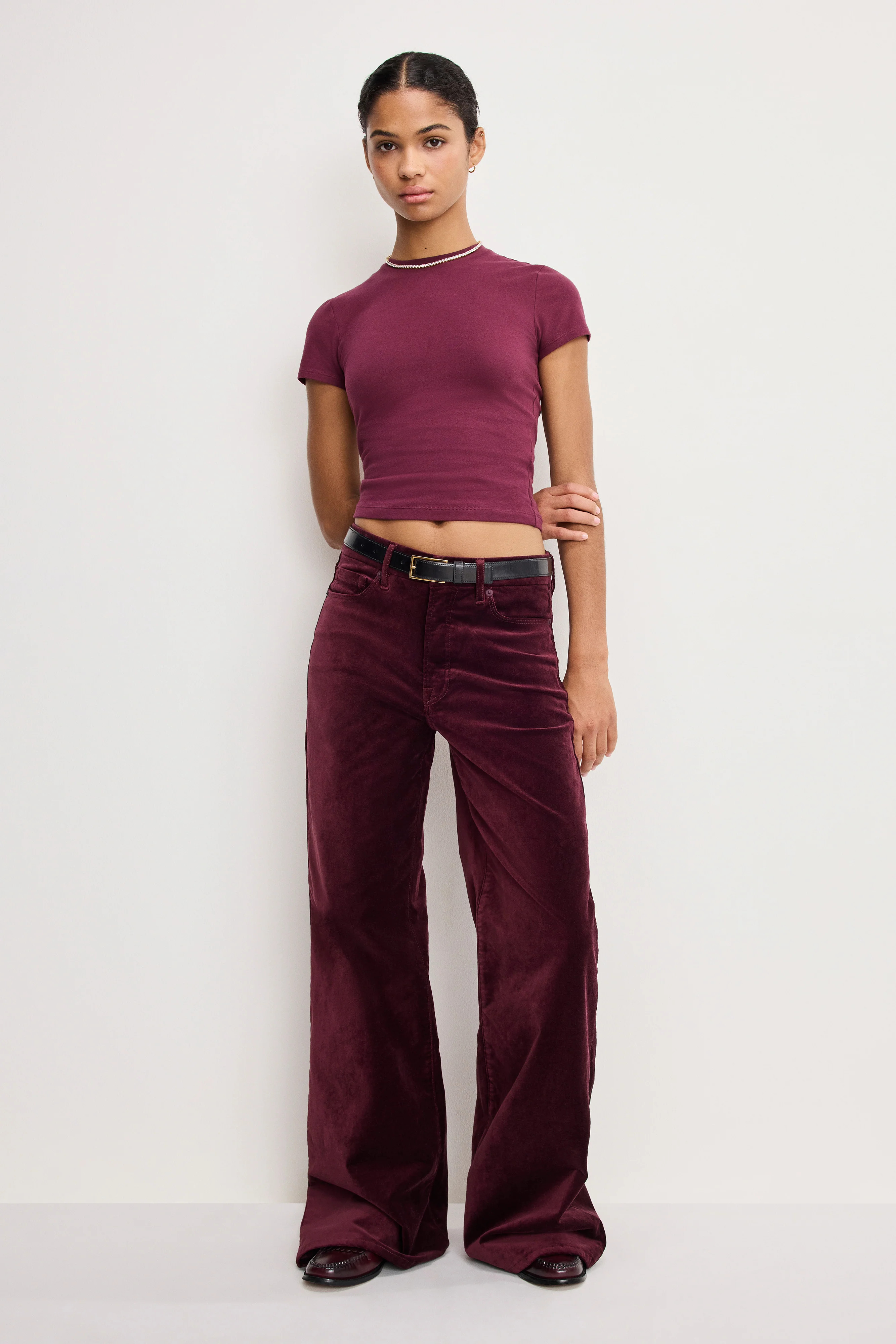 VELVET GOOD WAIST PALAZZO  PANTS | FIG007 - GOOD AMERICAN | Good American