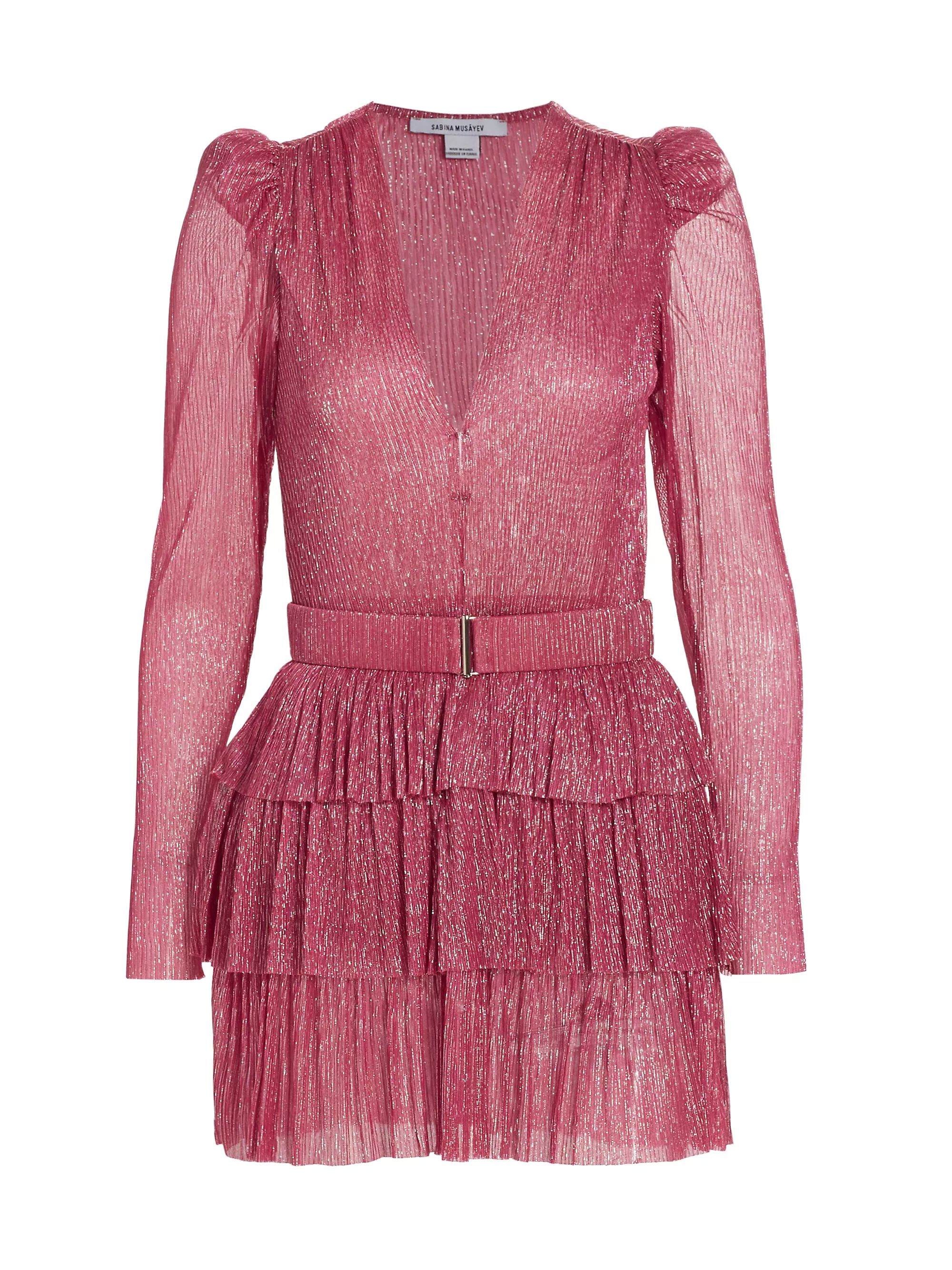 Carry Metallic Foil Ruffled Minidress | Saks Fifth Avenue