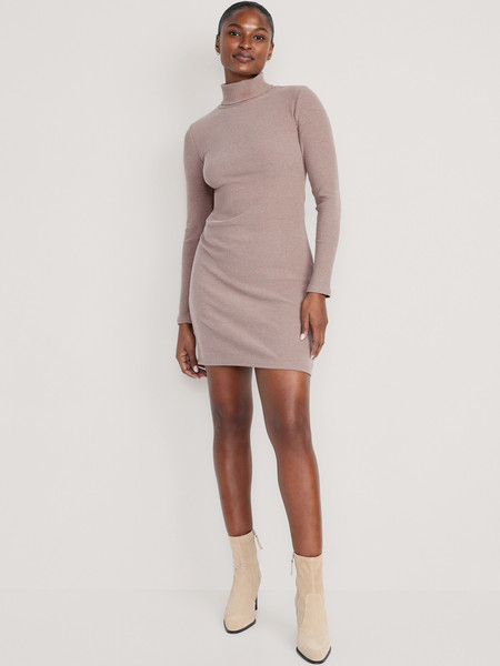 Long Sleeve Mock Neck Mini Dress for Women | Old Navy (US)