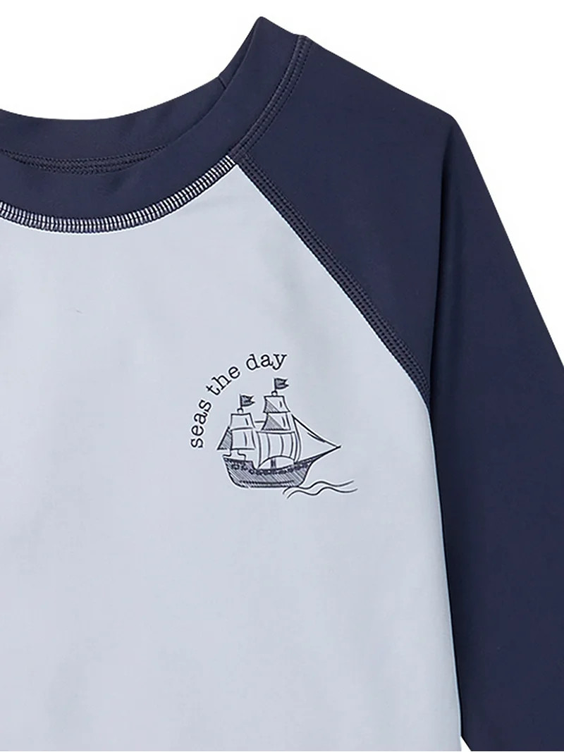 Modern Moments by Gerber Baby and Toddler Boy Long- Sleeve Rash Guard and Trunk Set, 2-Piece, Siz... | Walmart (US)