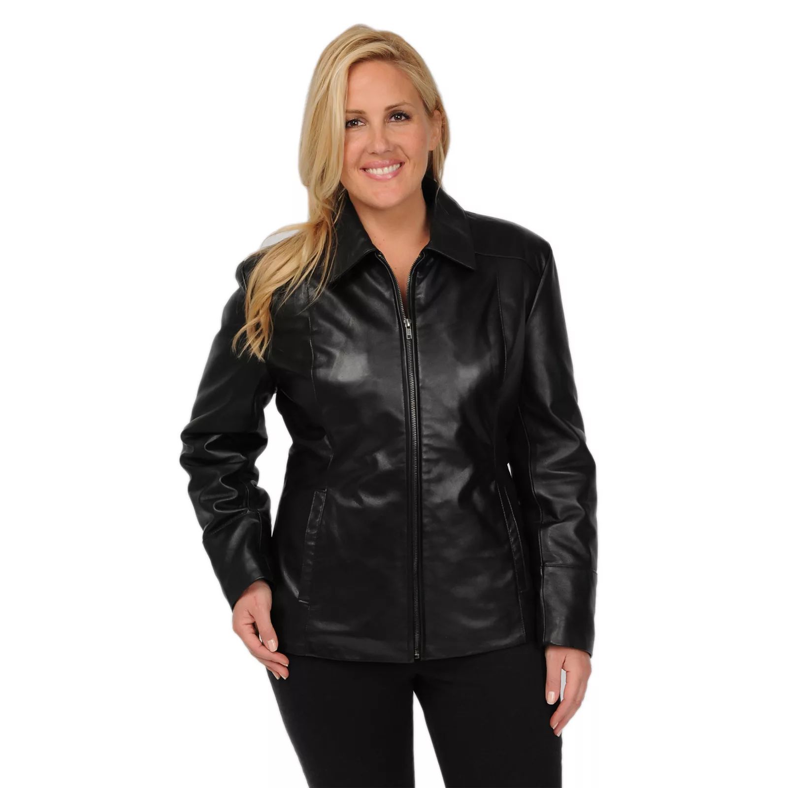 Plus Size Excelled Leather Scuba Jacket, Women's, Size: 2XL, Black | Kohl's