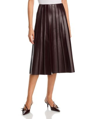 Faux Leather Piped Skirt | Bloomingdale's (US)