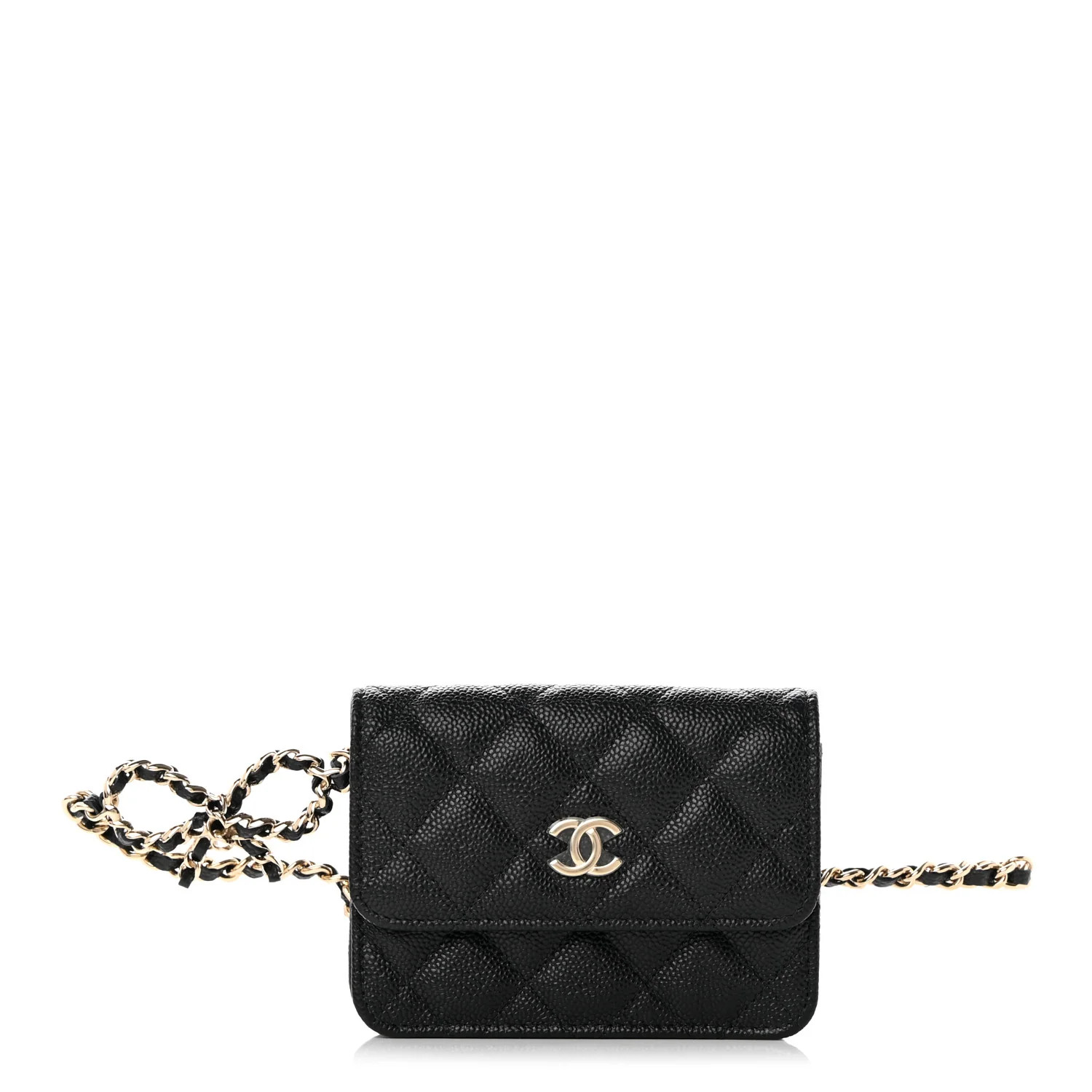 CHANEL Caviar Quilted Bow Belt Bag Black | FASHIONPHILE (US)