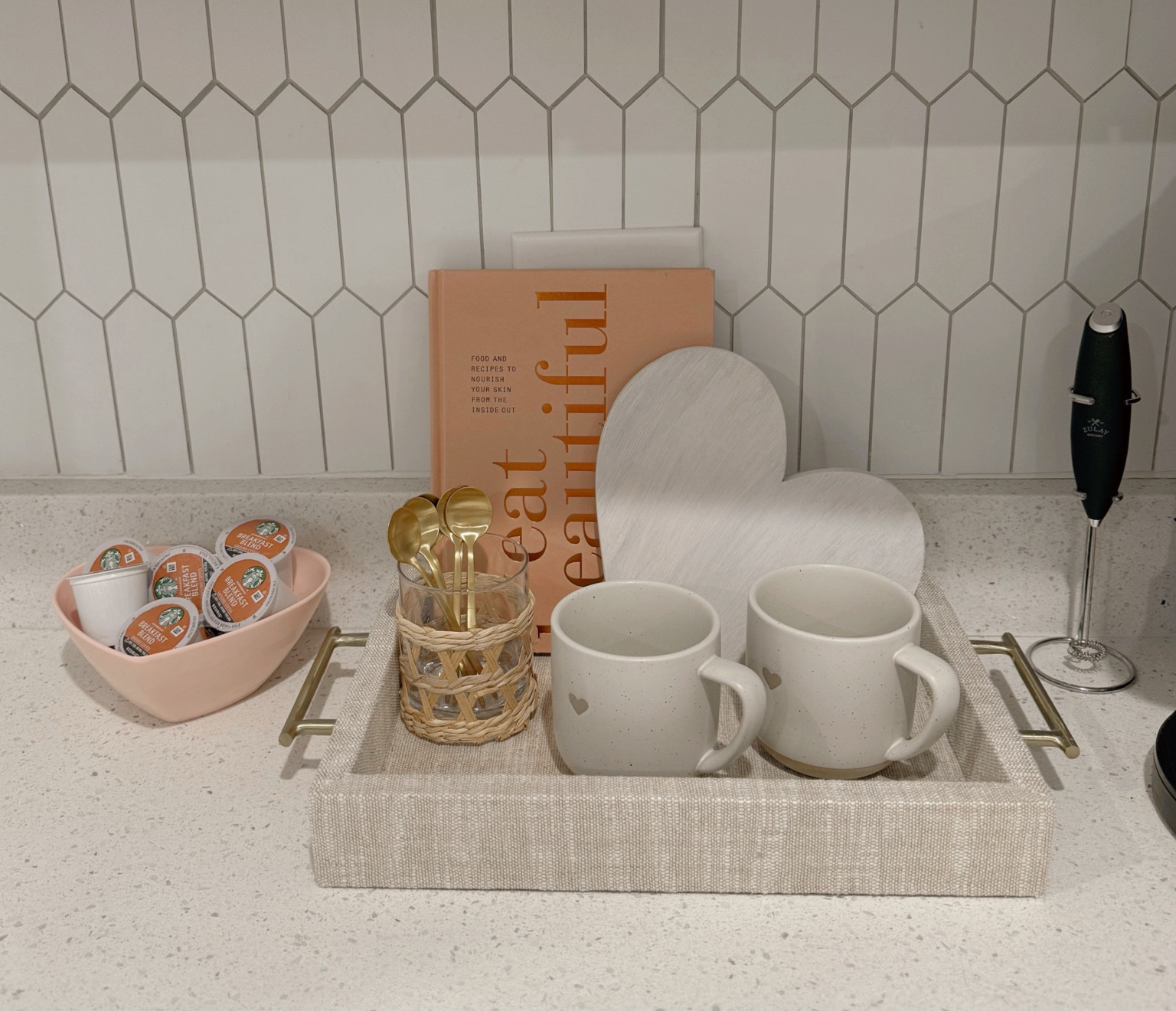 Valentine’s Day decor , coffee bar, kitchen styling, pink decor 

#LTKfamily #LTKSeasonal #LTKhome