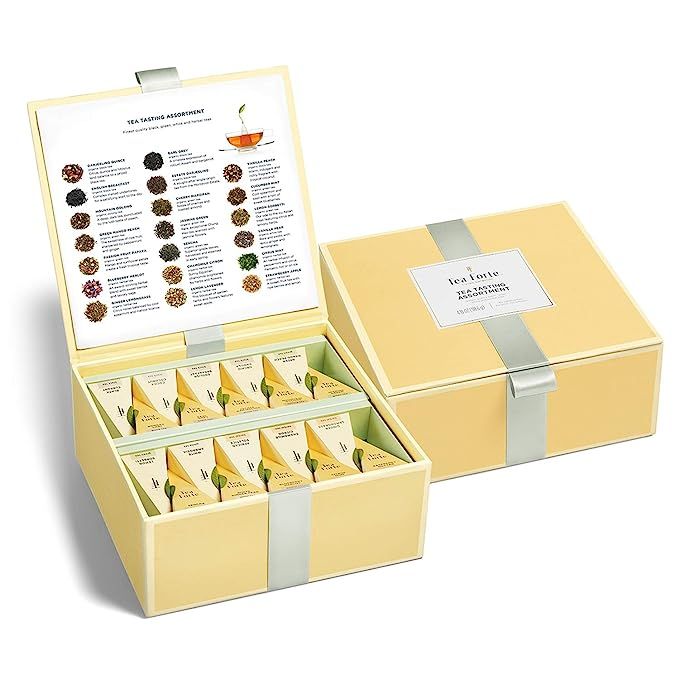 Tea Forte Organic Assorted Variety Tea Sampler, Tea Tasting Tea Chest Gift Box with 40 Handcrafte... | Amazon (US)