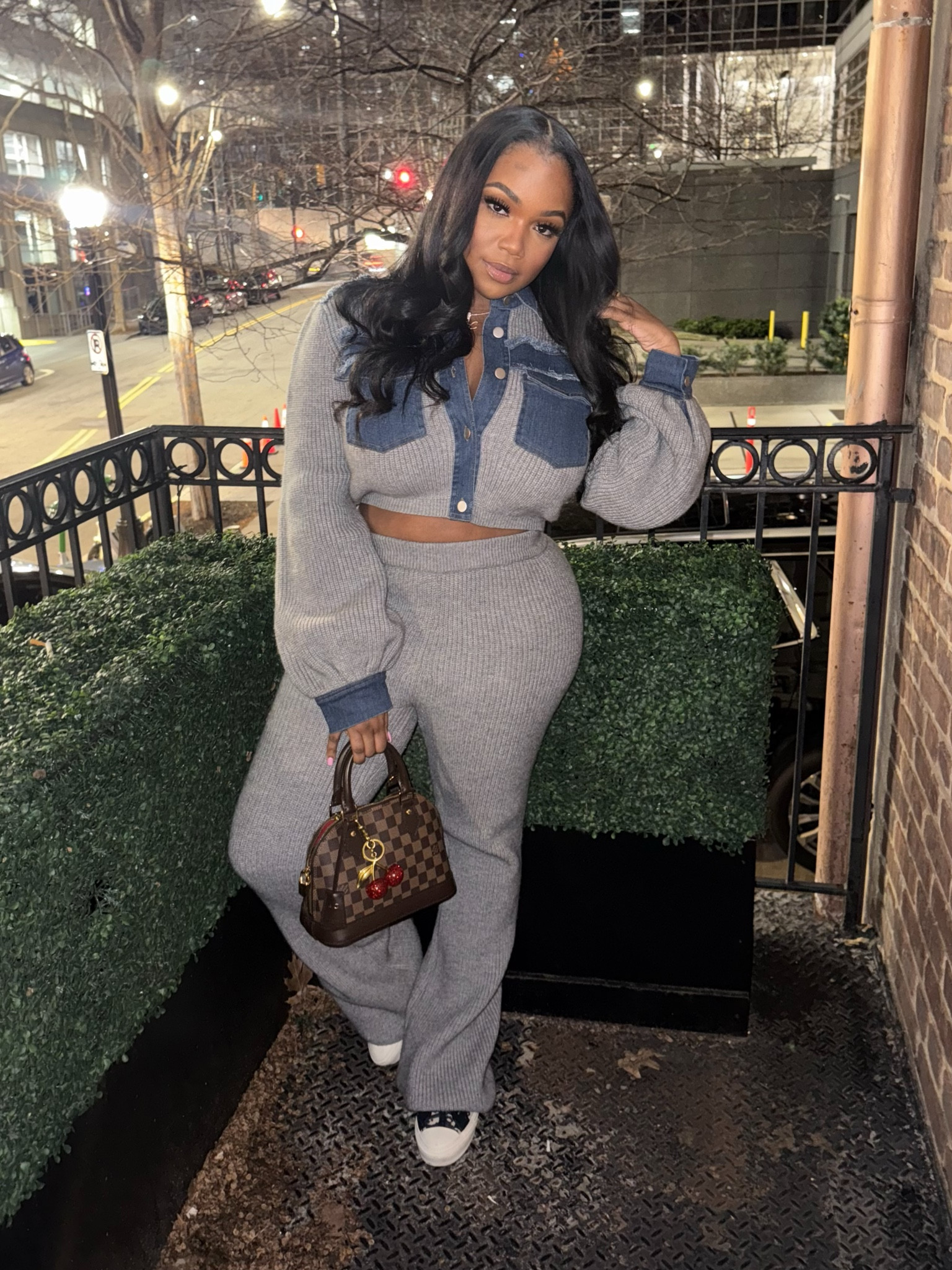 Fashion Nova Set: Sweet Chaos 
Bag: LV Alma BB
Purse Charm: Amazon
Shoes: Dior 