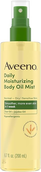 Aveeno Daily Moisturizing Body Oil Mist with Oat Oil and Jojoba Oil for Rough, Dry, Sensitive Ski... | Amazon (US)