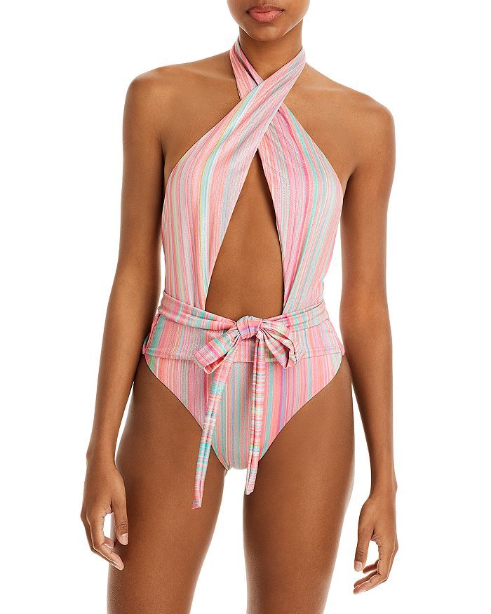 PQ Swim Alex Printed Cutout Halter One Piece Swimsuit Back to Results -  Women - Bloomingdale's | Bloomingdale's (US)