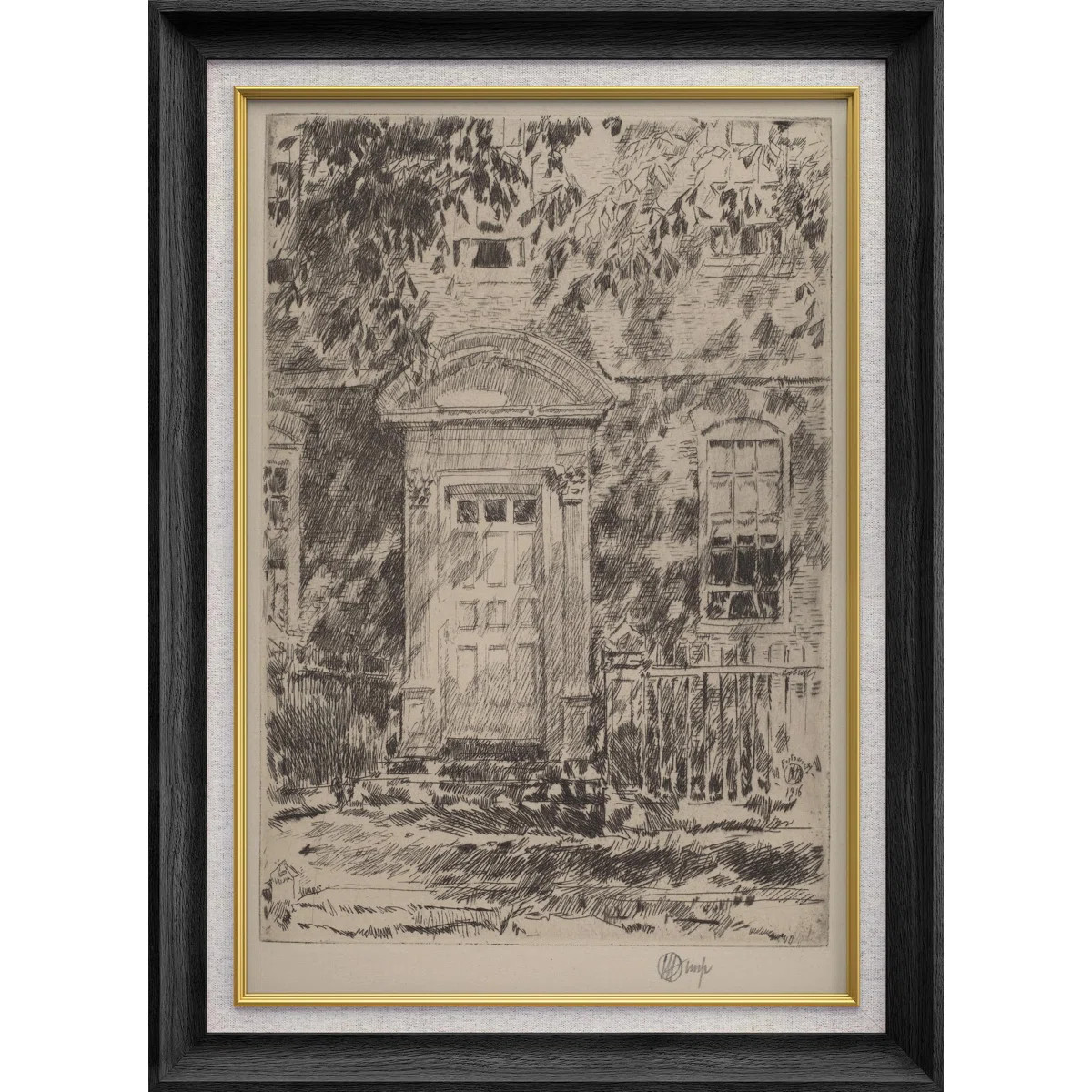 Rustic Sketch " Sketch Church French Country Landscape " | Wayfair North America