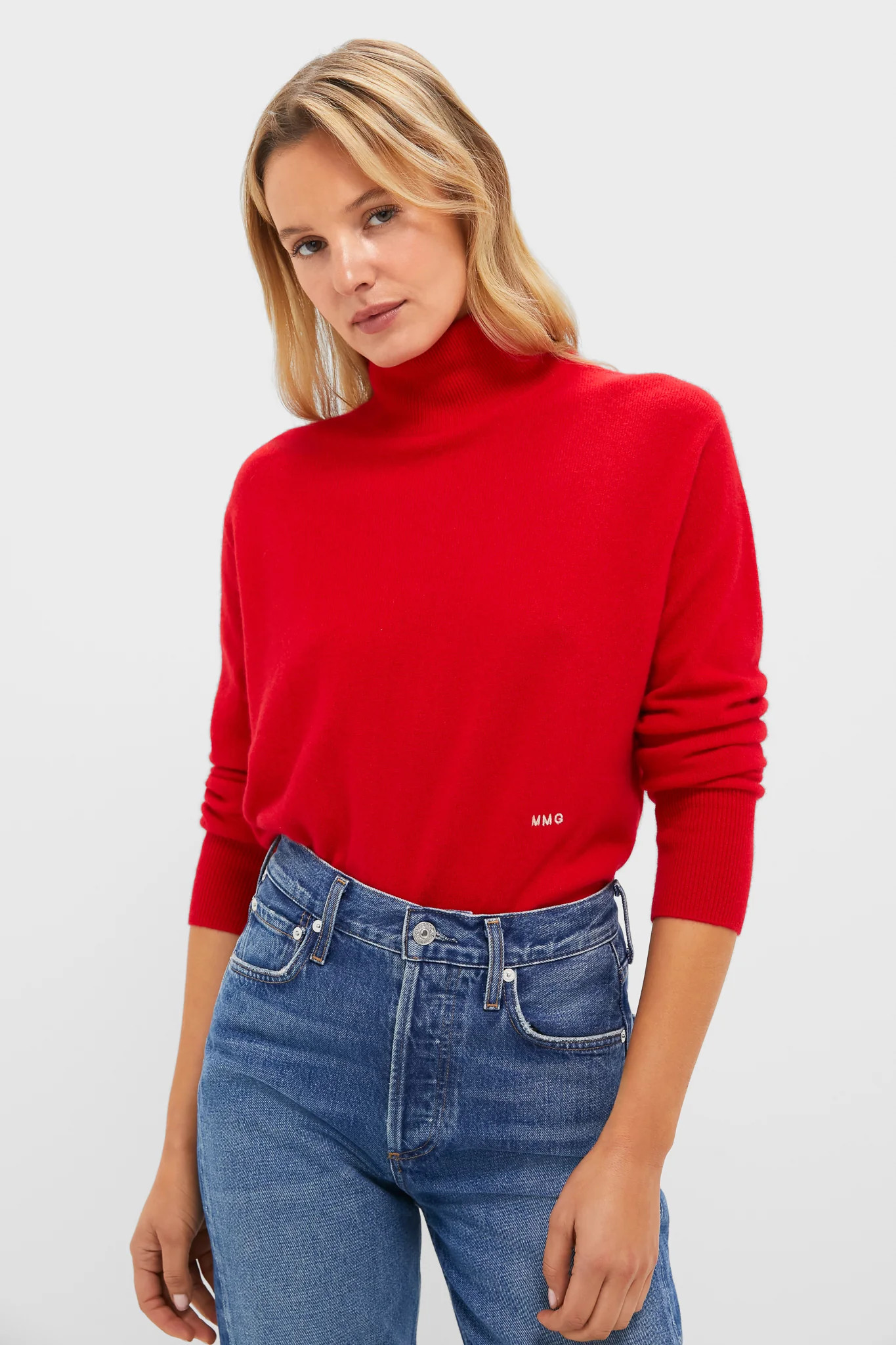 Martin Red Cashmere Turtleneck Sweater | Tuckernuck (US)