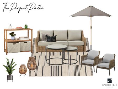 Outside decor, umbrella, couch, rug, plant, pillows, lanterns, chairs, and counsel table

#LTKbeauty #LTKhome