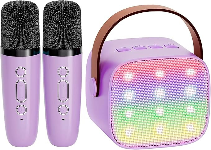 YLL Mini Kids Karaoke Machine with 2 Microphones, Karaoke Gifts for Girls Ages 4, 5, 6, 7, 8, 9, ... | Amazon (US)