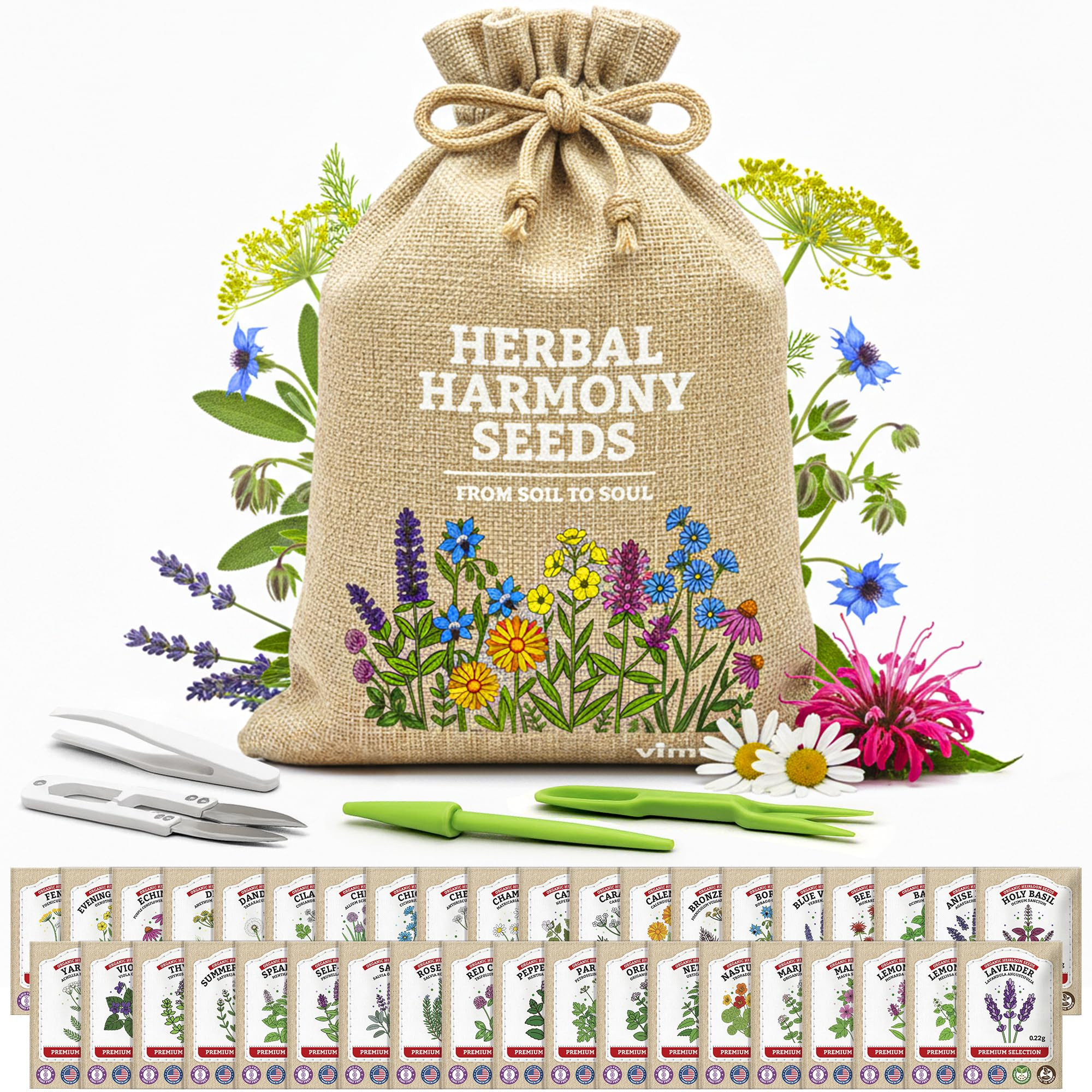 Gardening Gift for Women – 39 Medicinal Herb Seeds Variety Pack, Heirloom Non-GMO, Made in USA,... | Amazon (US)