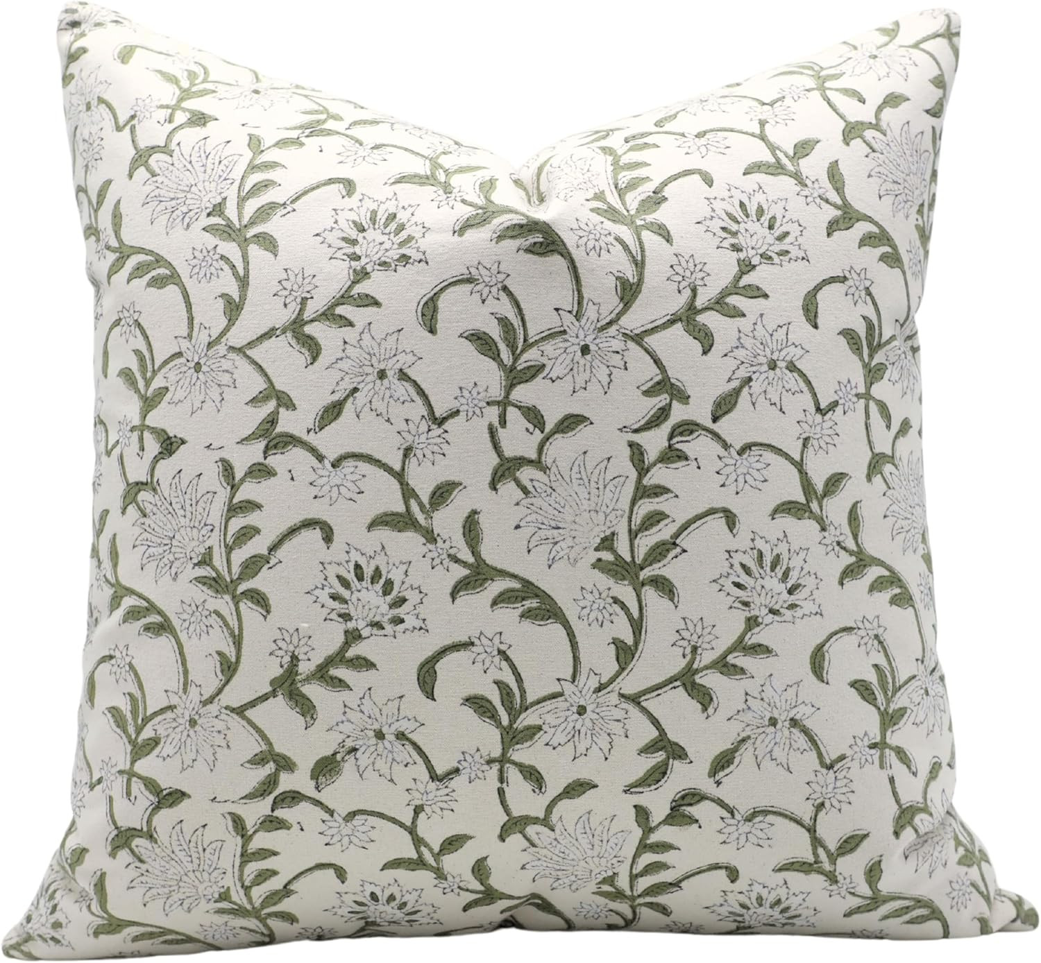 Block Print Thick Cotton 20X20 Throw Pillowcase Cushion Cover, Outdoor, Decorative Handmade for S... | Amazon (US)