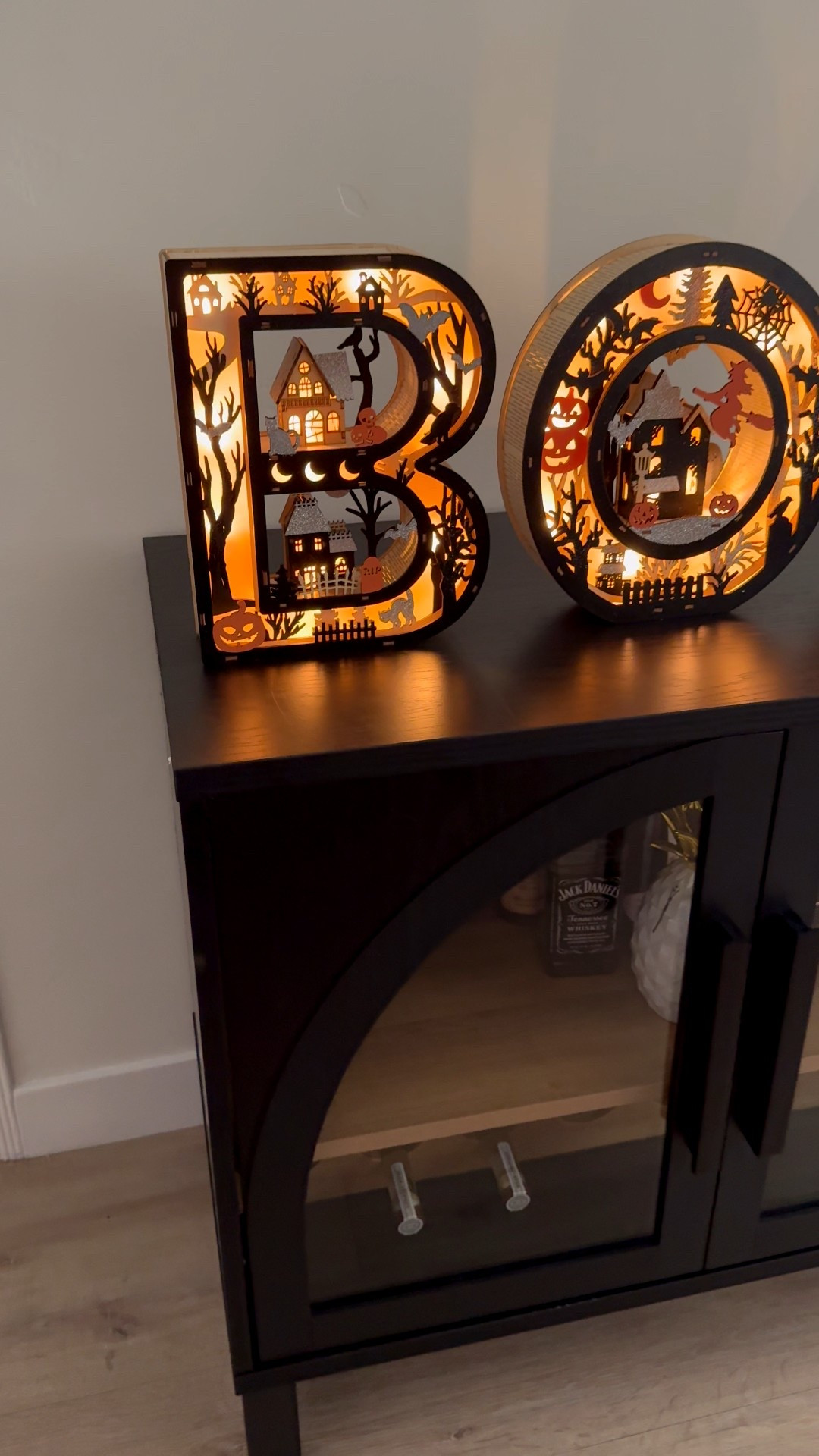 Seasonal home decor 
Halloween decor from Anthropologie- these holiday letters are hot sellers every year! They go fast! They also have other cute Halloween decor!!! 
Cabinet is from Walmart. Really great quality! Affordable too! It’s a mini bar/wine bottle cabinet 

Walmart finds, Walmart home, home decor, Halloween, spooky season, boho home decor, boho style, Anthropologie 

#LTKautumn #LTKSeasonal #LTKHome