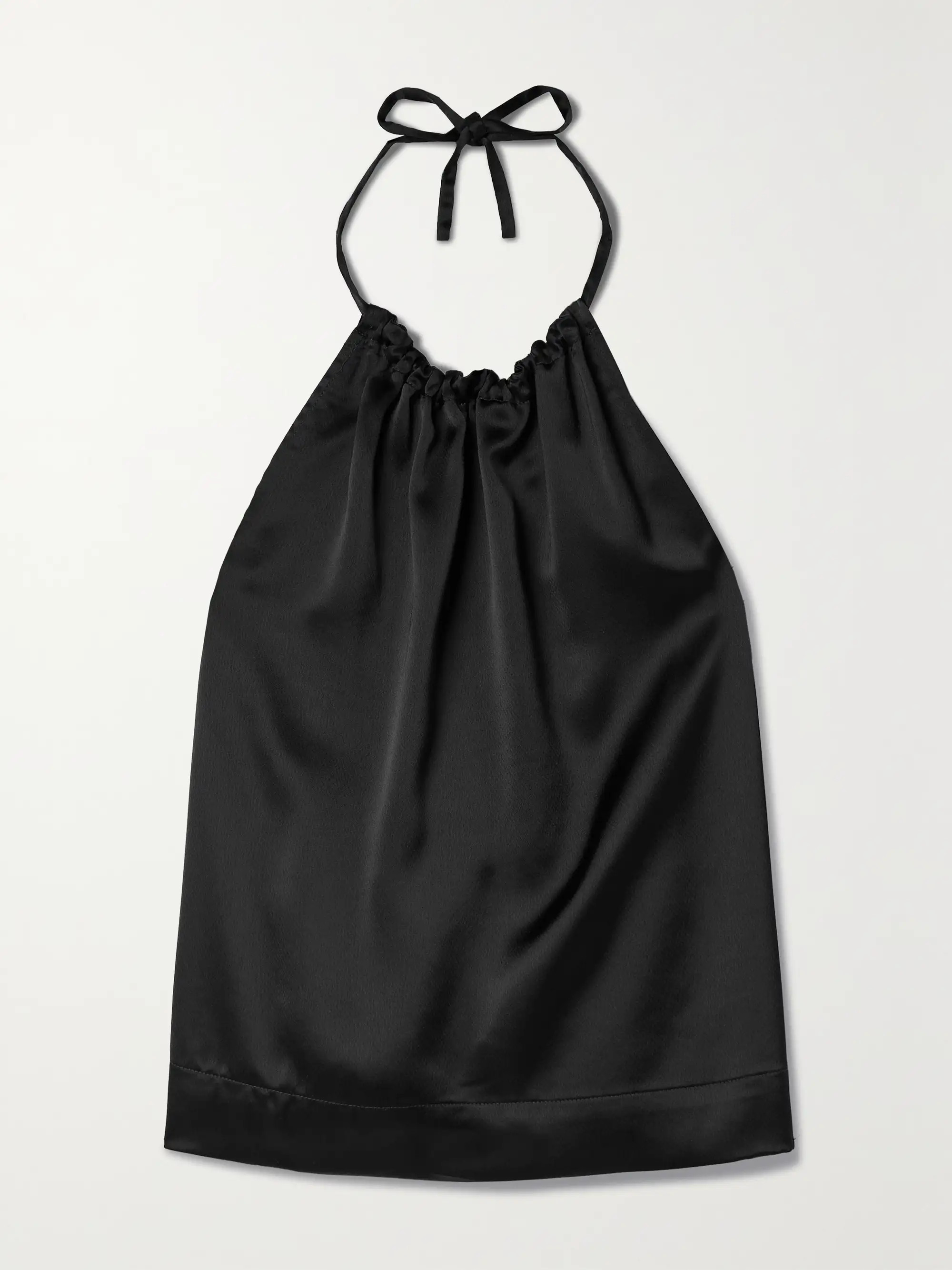 Barb ruched satin halterneck top | NET-A-PORTER (US)