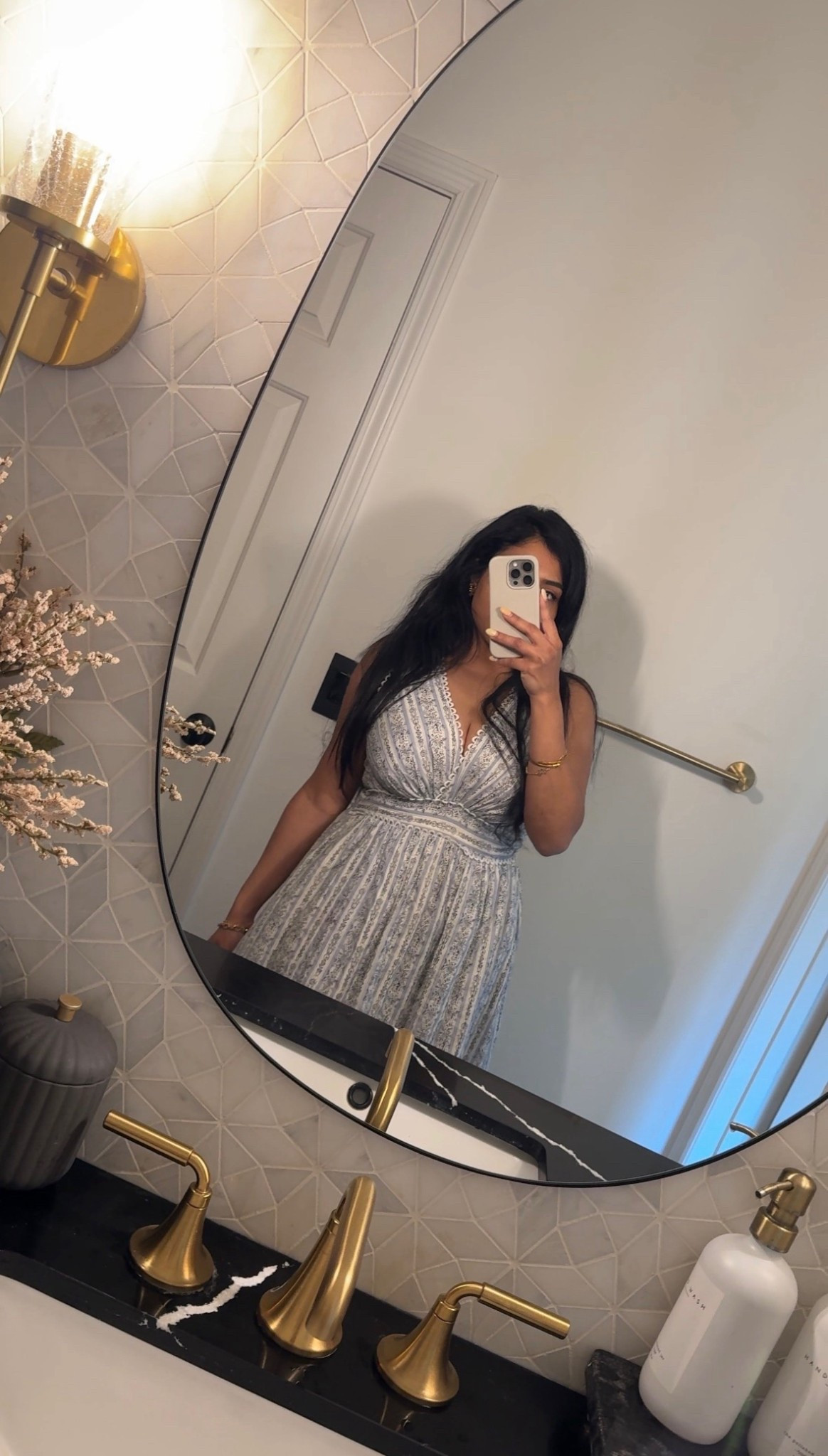 wearing S in the dress. i’m 5’2” and it hits at ankle 


marble mosaic, marble tile, petite fashion, spring summer outfit, vacation outfit, spring dress, date night outfit @VICI 

#LTKHome #LTKPetite #LTKgrwm