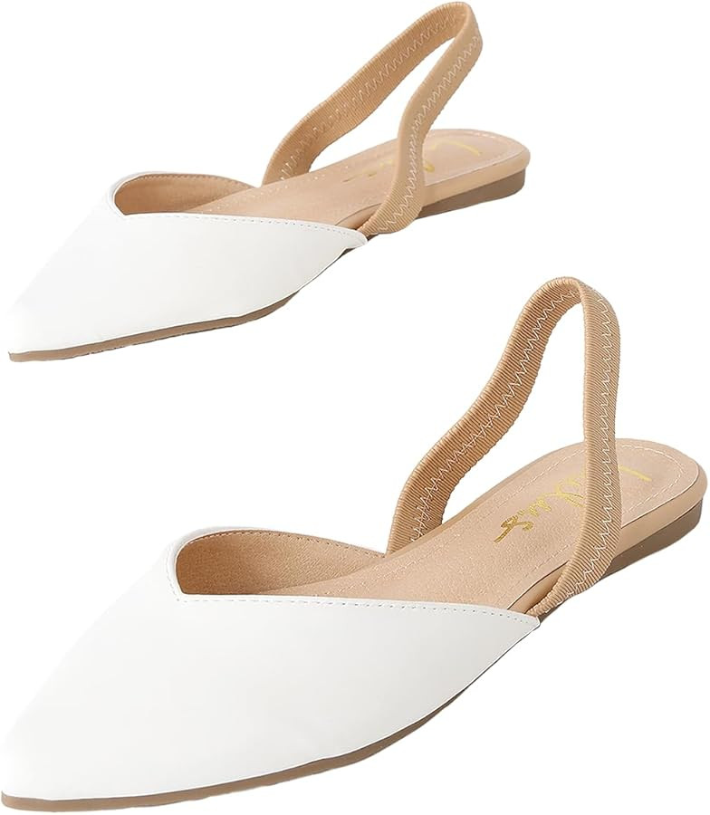 Women's Mae Pointed-Toe Slingback Flats | Amazon (US)